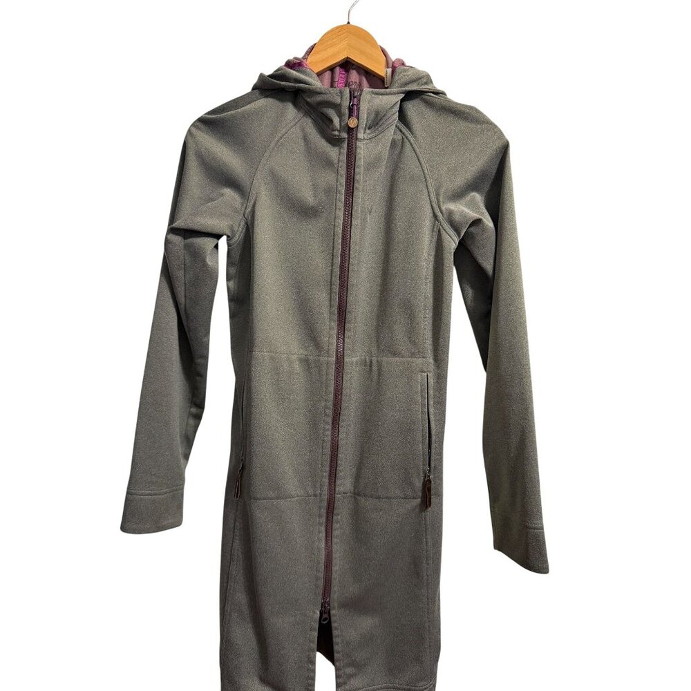 Lululemon Hooded Full-Zip Long Jacket Gray Size M Lightweight Stylish Outerwear